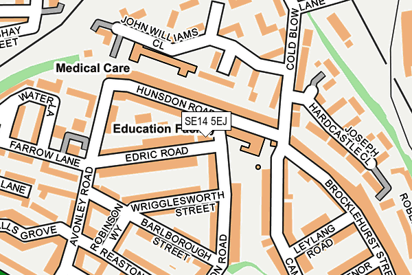 SE14 5EJ map - OS OpenMap – Local (Ordnance Survey)