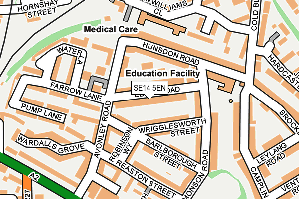 SE14 5EN map - OS OpenMap – Local (Ordnance Survey)