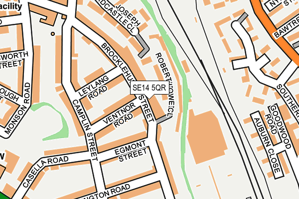 SE14 5QR map - OS OpenMap – Local (Ordnance Survey)