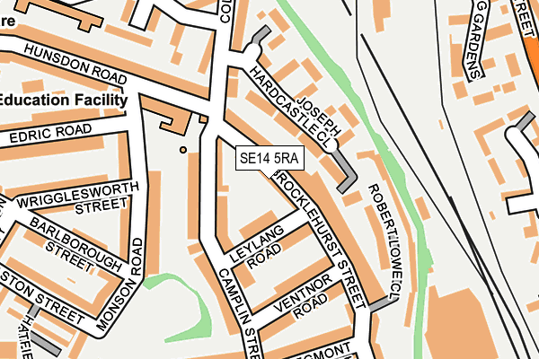 SE14 5RA map - OS OpenMap – Local (Ordnance Survey)
