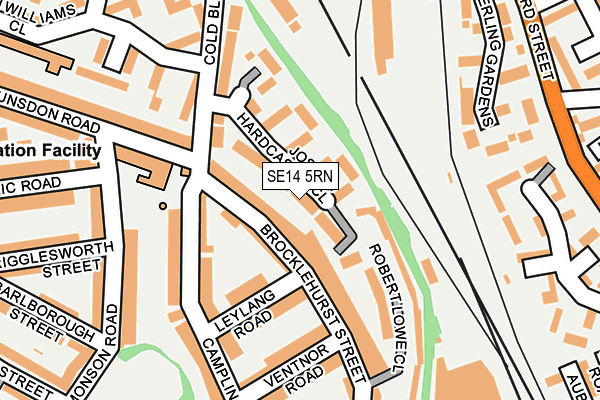 SE14 5RN map - OS OpenMap – Local (Ordnance Survey)