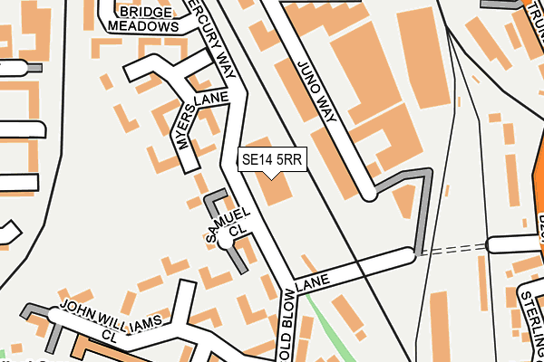 SE14 5RR map - OS OpenMap – Local (Ordnance Survey)