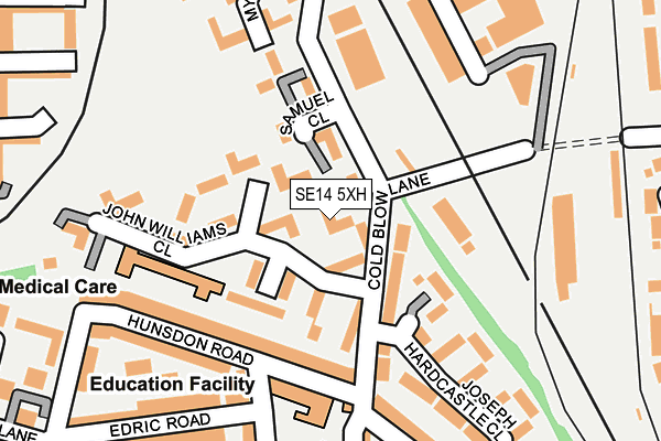 SE14 5XH map - OS OpenMap – Local (Ordnance Survey)