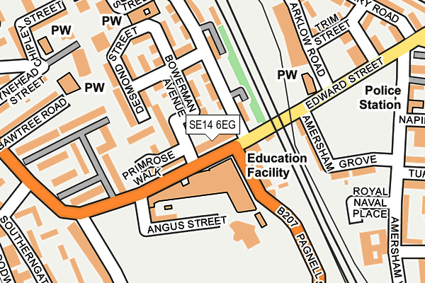 Map of EDWARD STREET 1965 LIMITED at local scale