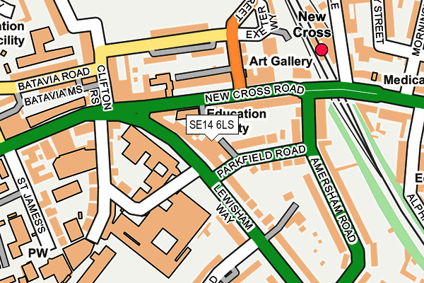 SE14 6LS map - OS OpenMap – Local (Ordnance Survey)