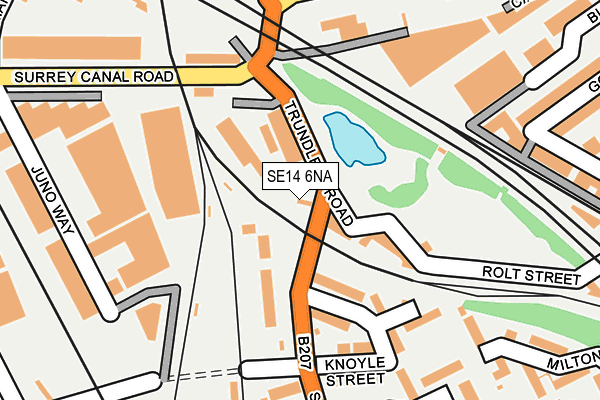 SE14 6NA map - OS OpenMap – Local (Ordnance Survey)