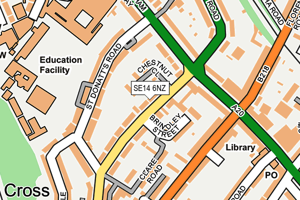 SE14 6NZ map - OS OpenMap – Local (Ordnance Survey)