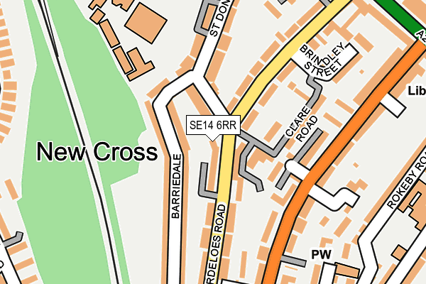 SE14 6RR map - OS OpenMap – Local (Ordnance Survey)