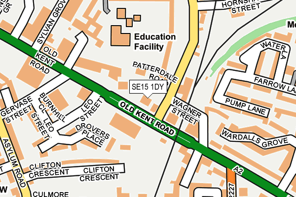 SE15 1DY map - OS OpenMap – Local (Ordnance Survey)