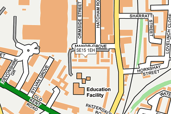SE15 1EH map - OS OpenMap – Local (Ordnance Survey)