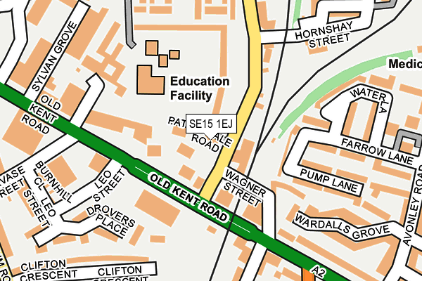 SE15 1EJ map - OS OpenMap – Local (Ordnance Survey)