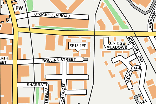 SE15 1EP map - OS OpenMap – Local (Ordnance Survey)