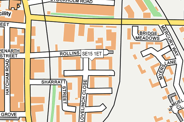 SE15 1ET map - OS OpenMap – Local (Ordnance Survey)