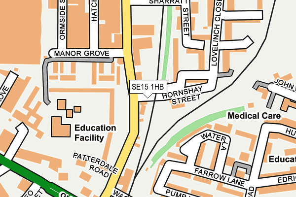 SE15 1HB map - OS OpenMap – Local (Ordnance Survey)