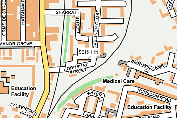 SE15 1HN map - OS OpenMap – Local (Ordnance Survey)