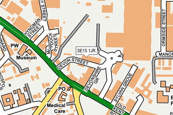 SE15 1JR map - OS OpenMap – Local (Ordnance Survey)