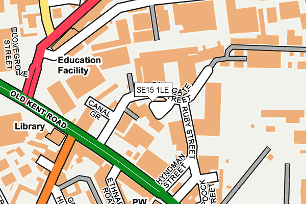 SE15 1LE map - OS OpenMap – Local (Ordnance Survey)