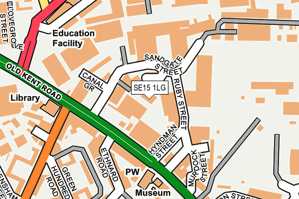 SE15 1LG map - OS OpenMap – Local (Ordnance Survey)