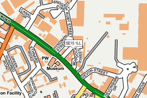 SE15 1LL map - OS OpenMap – Local (Ordnance Survey)