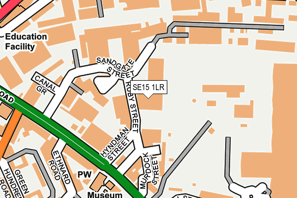 SE15 1LR map - OS OpenMap – Local (Ordnance Survey)