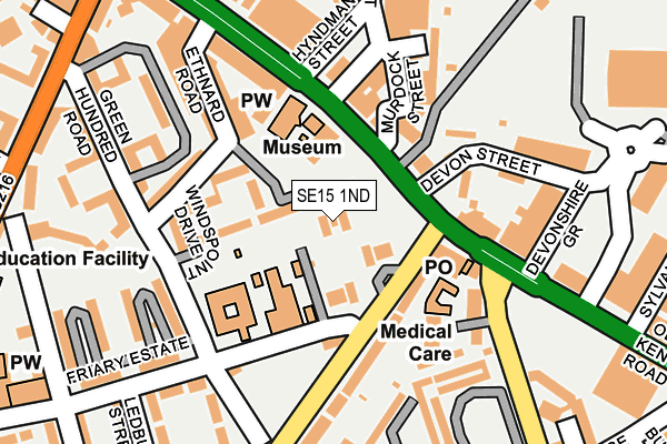 SE15 1ND map - OS OpenMap – Local (Ordnance Survey)