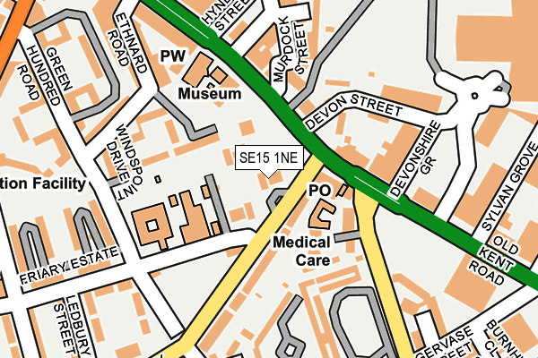 SE15 1NE map - OS OpenMap – Local (Ordnance Survey)