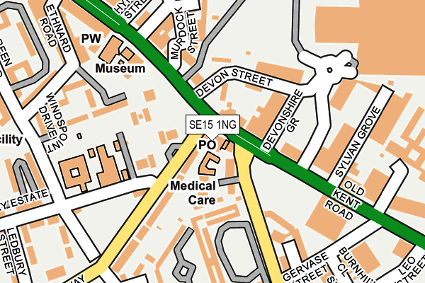 SE15 1NG map - OS OpenMap – Local (Ordnance Survey)