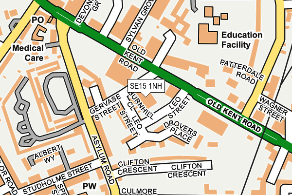 SE15 1NH map - OS OpenMap – Local (Ordnance Survey)
