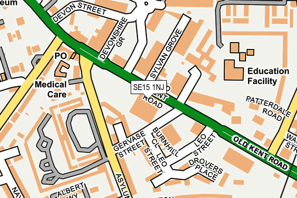 SE15 1NJ map - OS OpenMap – Local (Ordnance Survey)