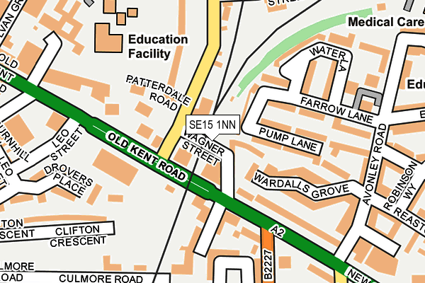 SE15 1NN map - OS OpenMap – Local (Ordnance Survey)