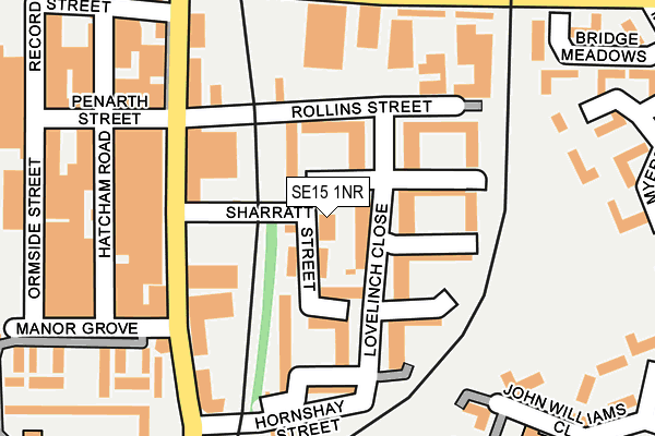 SE15 1NR map - OS OpenMap – Local (Ordnance Survey)