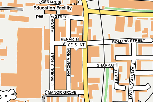 SE15 1NT map - OS OpenMap – Local (Ordnance Survey)