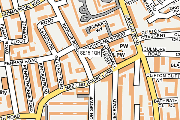SE15 1QH map - OS OpenMap – Local (Ordnance Survey)