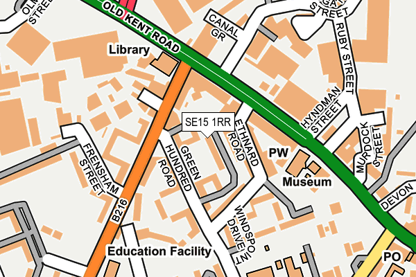 SE15 1RR map - OS OpenMap – Local (Ordnance Survey)