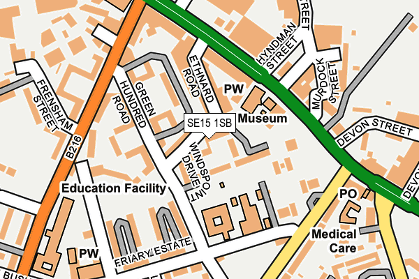 SE15 1SB map - OS OpenMap – Local (Ordnance Survey)