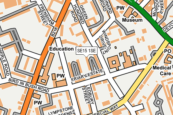 SE15 1SE map - OS OpenMap – Local (Ordnance Survey)