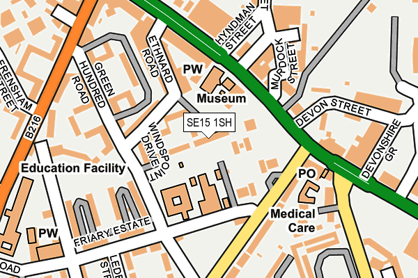 SE15 1SH map - OS OpenMap – Local (Ordnance Survey)