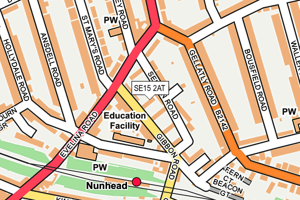 SE15 2AT map - OS OpenMap – Local (Ordnance Survey)