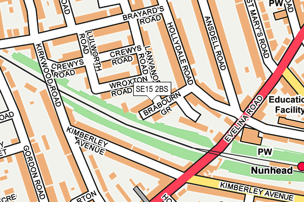 SE15 2BS map - OS OpenMap – Local (Ordnance Survey)
