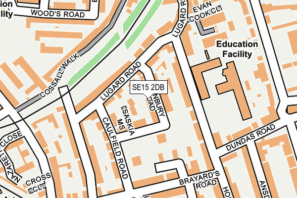 SE15 2DB map - OS OpenMap – Local (Ordnance Survey)