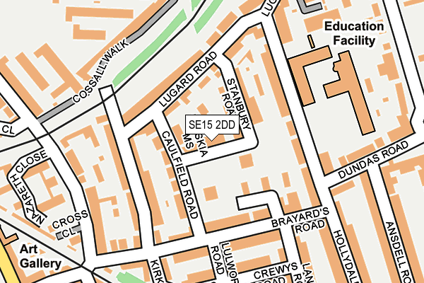 SE15 2DD map - OS OpenMap – Local (Ordnance Survey)