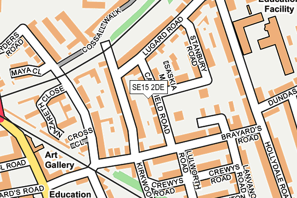 SE15 2DE map - OS OpenMap – Local (Ordnance Survey)
