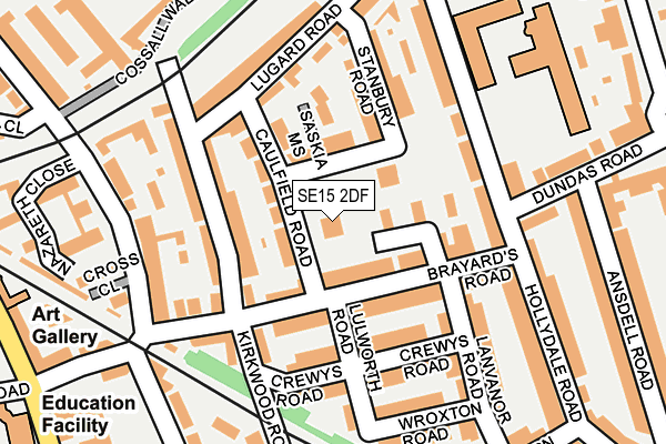 SE15 2DF map - OS OpenMap – Local (Ordnance Survey)