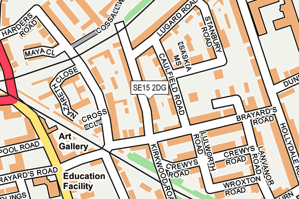 SE15 2DG map - OS OpenMap – Local (Ordnance Survey)