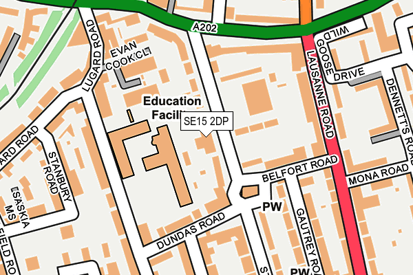 SE15 2DP map - OS OpenMap – Local (Ordnance Survey)