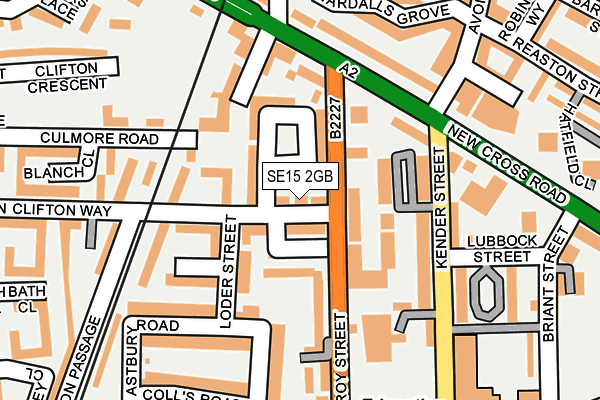 SE15 2GB map - OS OpenMap – Local (Ordnance Survey)