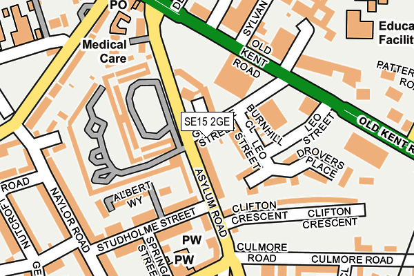 SE15 2GE map - OS OpenMap – Local (Ordnance Survey)