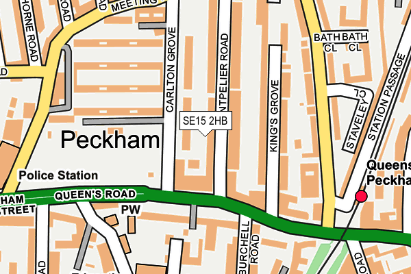 SE15 2HB map - OS OpenMap – Local (Ordnance Survey)