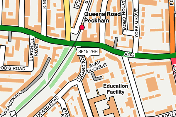 SE15 2HH map - OS OpenMap – Local (Ordnance Survey)
