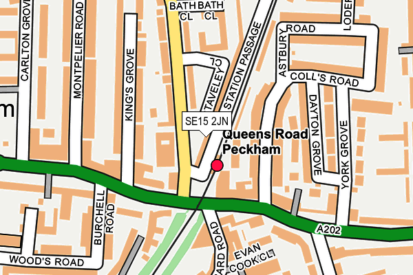 SE15 2JN map - OS OpenMap – Local (Ordnance Survey)